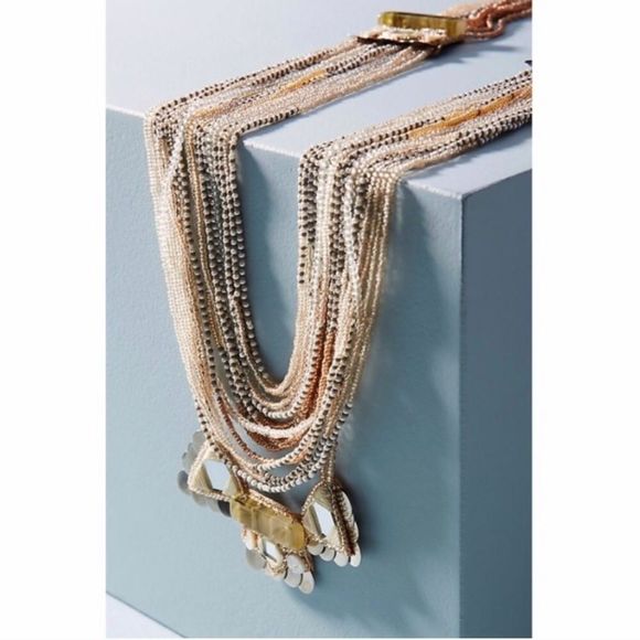 Anthropologie Desert Sunset Beaded Necklace NWT - Picture 2 of 8